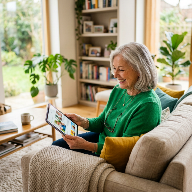 Senior reading newsletter